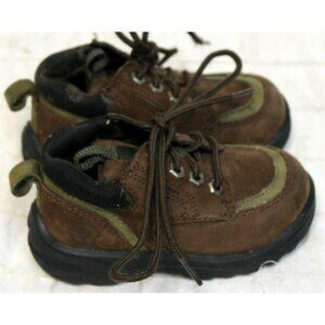 Timberland Baby Boy 5M Brown Leather Sneakers Hiking Shoes Low-tops Lace up